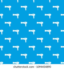 Hair dryer pattern vector seamless blue repeat for any use