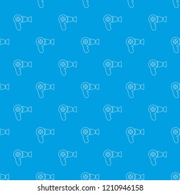 Hair dryer pattern vector seamless blue repeat for any use