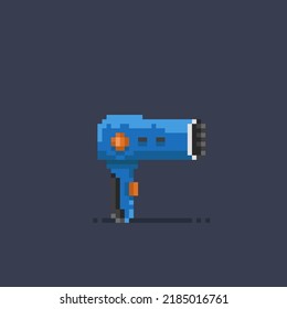 hair dryer in pixel art style