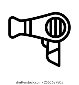 Hair dryer pixel perfect vector line icon