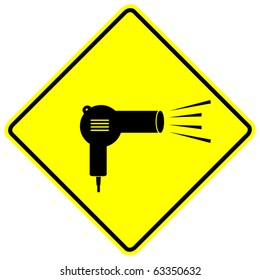 hair dryer sign