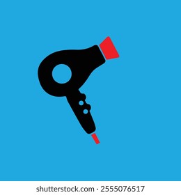 Hair dryer silhouette logo vector illustration design