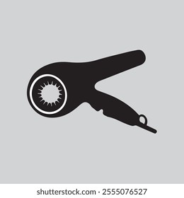 Hair dryer silhouette logo vector illustration design