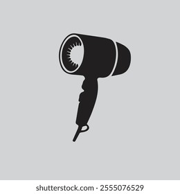 Hair dryer silhouette logo vector illustration design