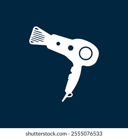 Hair dryer silhouette logo vector illustration design