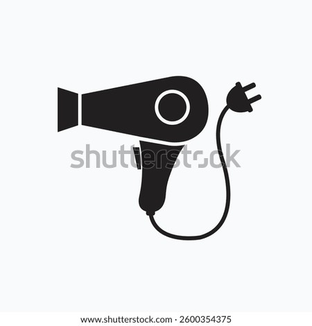 hair dryer silhoutte vector design