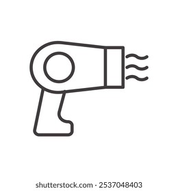 HAIR DRYER stroke icon in black