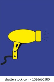 hair dryer vector drawing