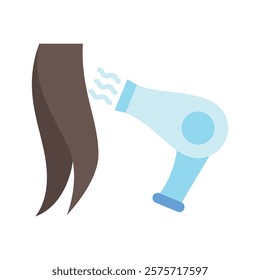 Hair Dryer Vector EPS 10 for print, digital UI, UX kit, web and app development for health, personal care, body treatment and more.