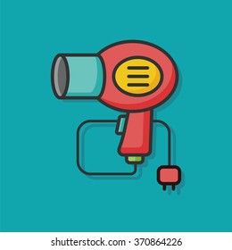 Hair dryer vector icon