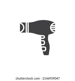 Hair dryer vector icon. filled flat sign for mobile concept and web design. Hair dryer glyph icon. Symbol, logo illustration. Vector graphics