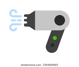 Hair dryer vector icon illustration