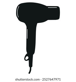 Hair dryer vector icon on a white background.