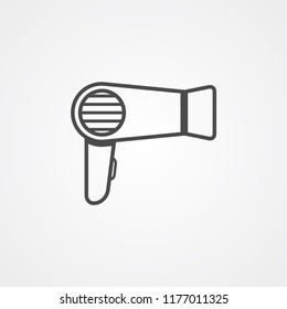 Hair dryer vector icon sign symbol