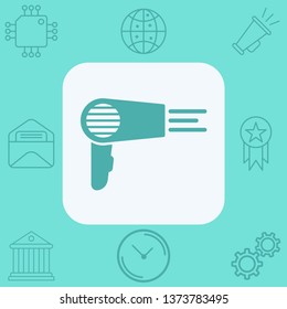 Hair dryer vector icon sign symbol