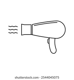 Hair dryer vector icon.vector flat black simple linear illustration for web and app..eps
