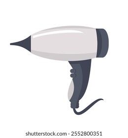 Hair dryer vector illustration, hair blower flat icon, hair salon equipment, hair styling tools icon, barber shop tools and equipments