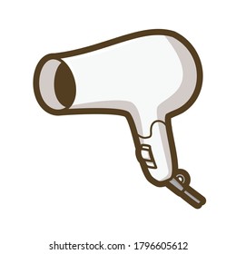 Hair dryer vector illustration. Home appliances.