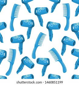 hair dryer vector seamless pattern