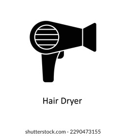 Hair Dryer Vector    Solid Icons. Simple stock illustration stock
