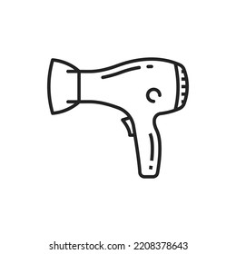 Hair dryer vector thin line icon. Household and personal care appliances