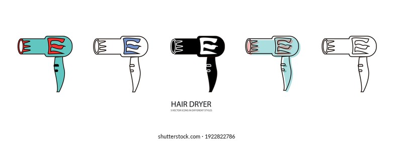 HAIR DRYER vector type icon