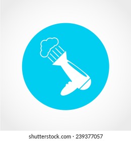 Hair drying symbol. Blowing hot air. Turn on. Hairdryer sign Icon Isolated on White Background