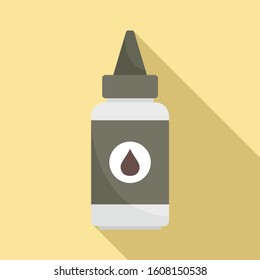 Hair Dye Bottle Icon. Flat Illustration Of Hair Dye Bottle Vector Icon For Web Design