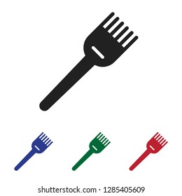 Hair dye brush icon vector