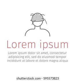Hair Dye Coloring. Vector sign for web graphic.