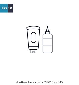 Hair dye cream outline icon Vector illustration