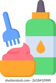 Hair Dye Icon Flat Vector Illustration