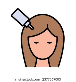 Hair dye icon vector. Vector illustration from hairdressing and barber shop collection. Flat symbol for use on web and mobile apps, logo, print media.