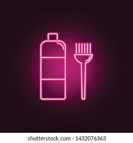 hair dyeing neon icon. Elements of Women's accessories set. Simple icon for websites, web design, mobile app, info graphics
