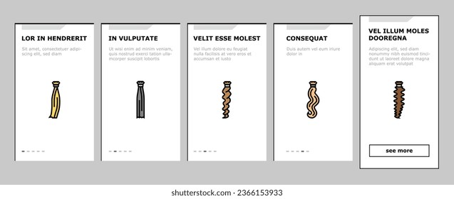 Hair Extension Salon Procedure onboarding mobile vector. Hair Extension And Cutting, Multicolor Palette For Choosing Style, And Accessory, Hairdresser Worker And Client Color Illustrations
