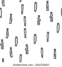 Ilustración De Línea Delgada Del Vector De Procedimiento De La Sala De Extensión Del Pelo