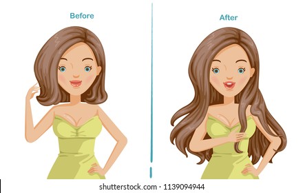 Volume Hair Natural Stock Vectors Images Vector Art Shutterstock