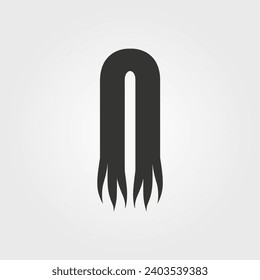 Icono de cinta de extensiones de pelo - Ilustración de vectores simple