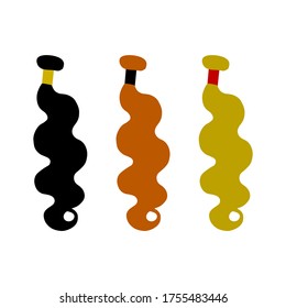 hair extensions vector flat design isolated easy to use