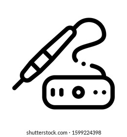 Hair Extent Tool Icon Vector. Outline Hair Extent Tool Sign. Isolated Contour Symbol Illustration