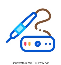 Hair Extent Tool Icon Vector. Outline Hair Extent Tool Sign. Isolated Contour Symbol Illustration