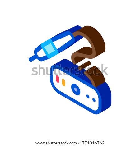 Hair Extent Tool Icon Vector. Isometric Hair Extent Tool sign. color isolated symbol illustration