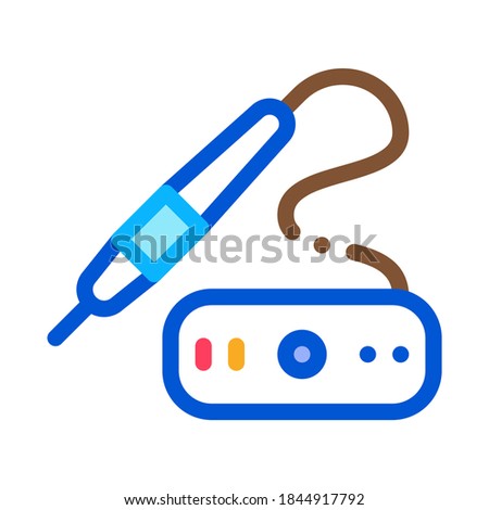 Hair Extent Tool Icon Vector. Outline Hair Extent Tool Sign. Isolated Contour Symbol Illustration