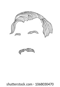 Hair, eyebrows and moustache