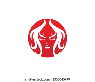 Hair and face salon logo vector templates