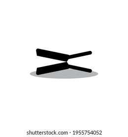 Icono plano del pelo. Símbolo de alisador de pelo sencillo. Elemento de diseño de logotipo. Impresión de camisetas. Vector para pegatinas.