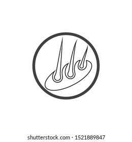 hair folicle logo template vector