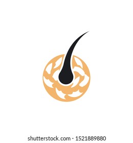 hair folicle logo template vector
