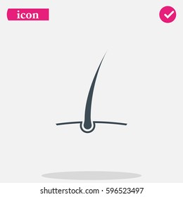 Hair follicle icon. Hair bulb treatment.
