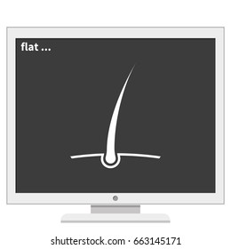 Hair follicle icon. Hair bulb treatment.